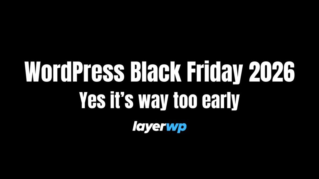 WordPress Black Friday 2026